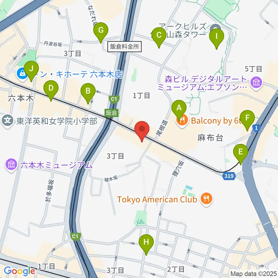 六本木ブルーシャトウ山瀬周辺のコンビニエンスストア一覧地図
