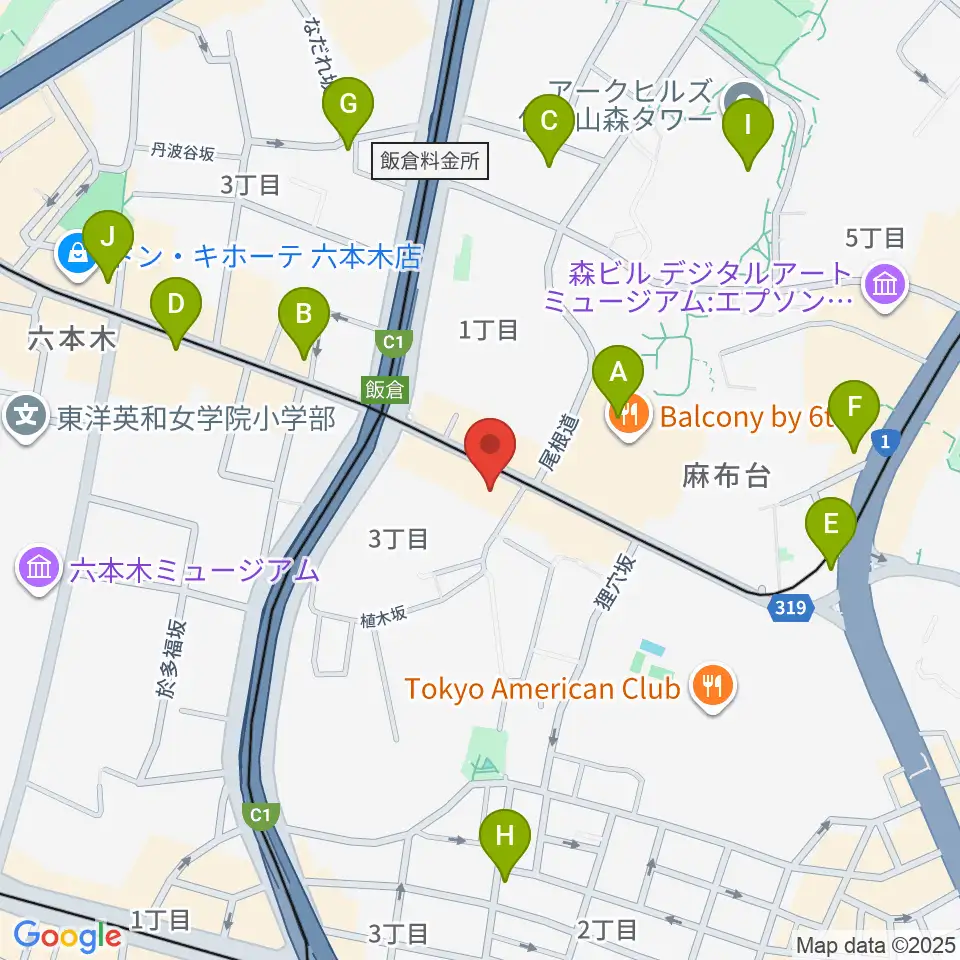 六本木ブルーシャトウ山瀬周辺のコンビニエンスストア一覧地図