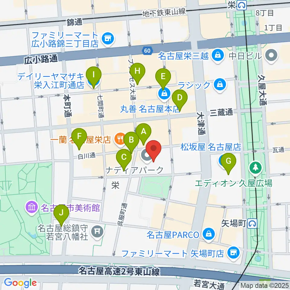 ナディアパーク デザインホール周辺のコンビニエンスストア一覧地図