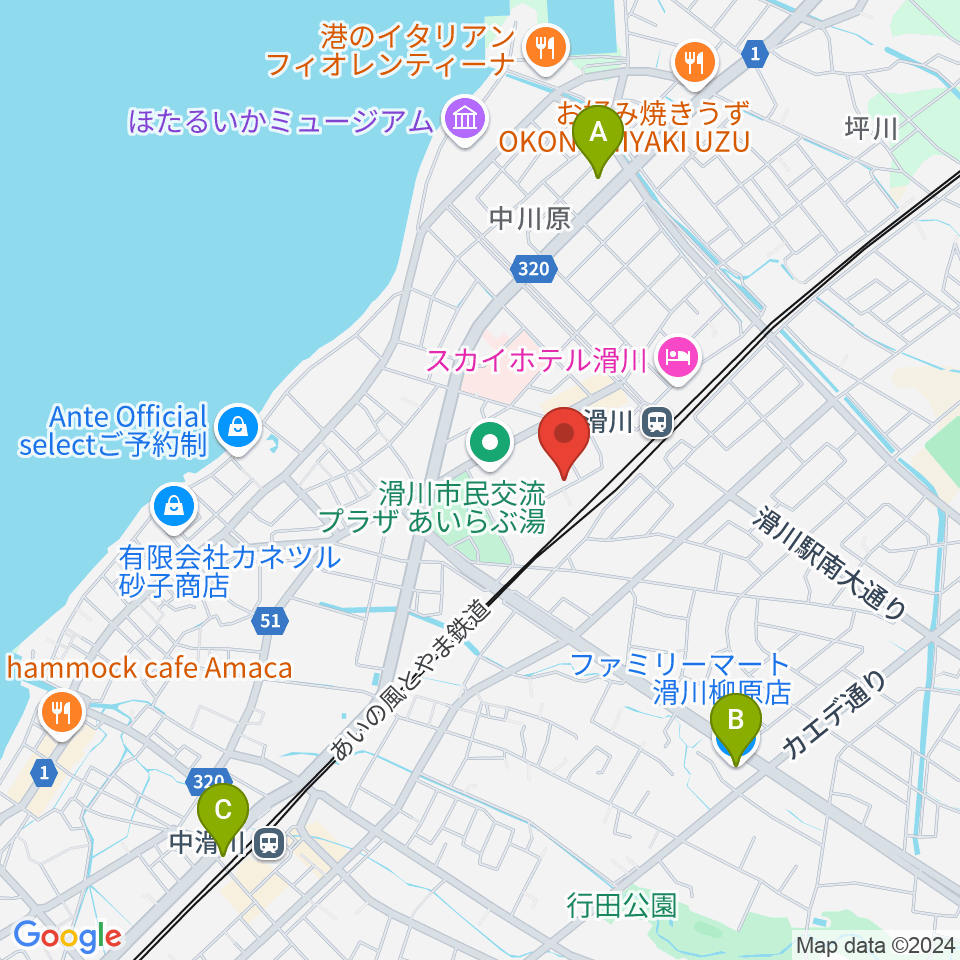 開進堂楽器 MPC滑川周辺のコンビニエンスストア一覧地図