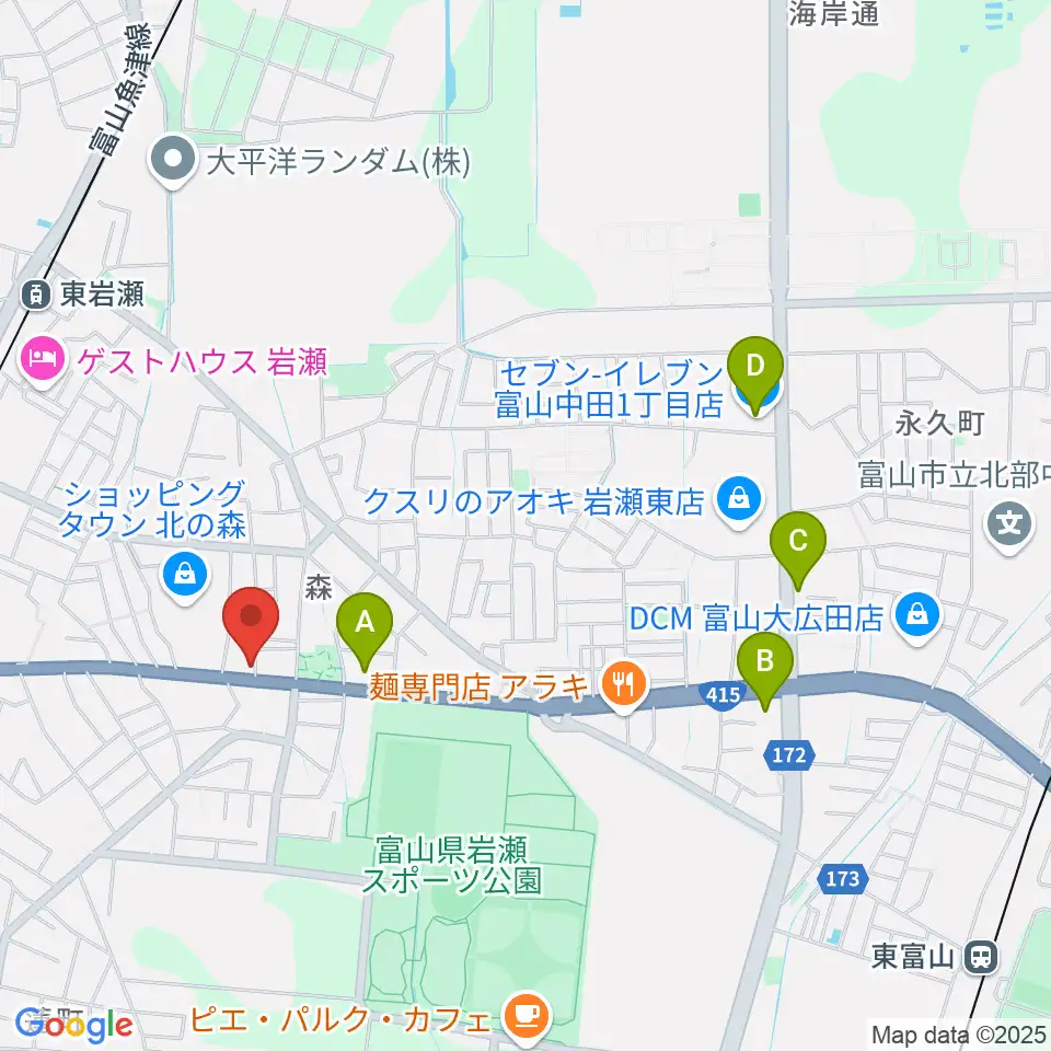 開進堂楽器 MPC北の森周辺のコンビニエンスストア一覧地図