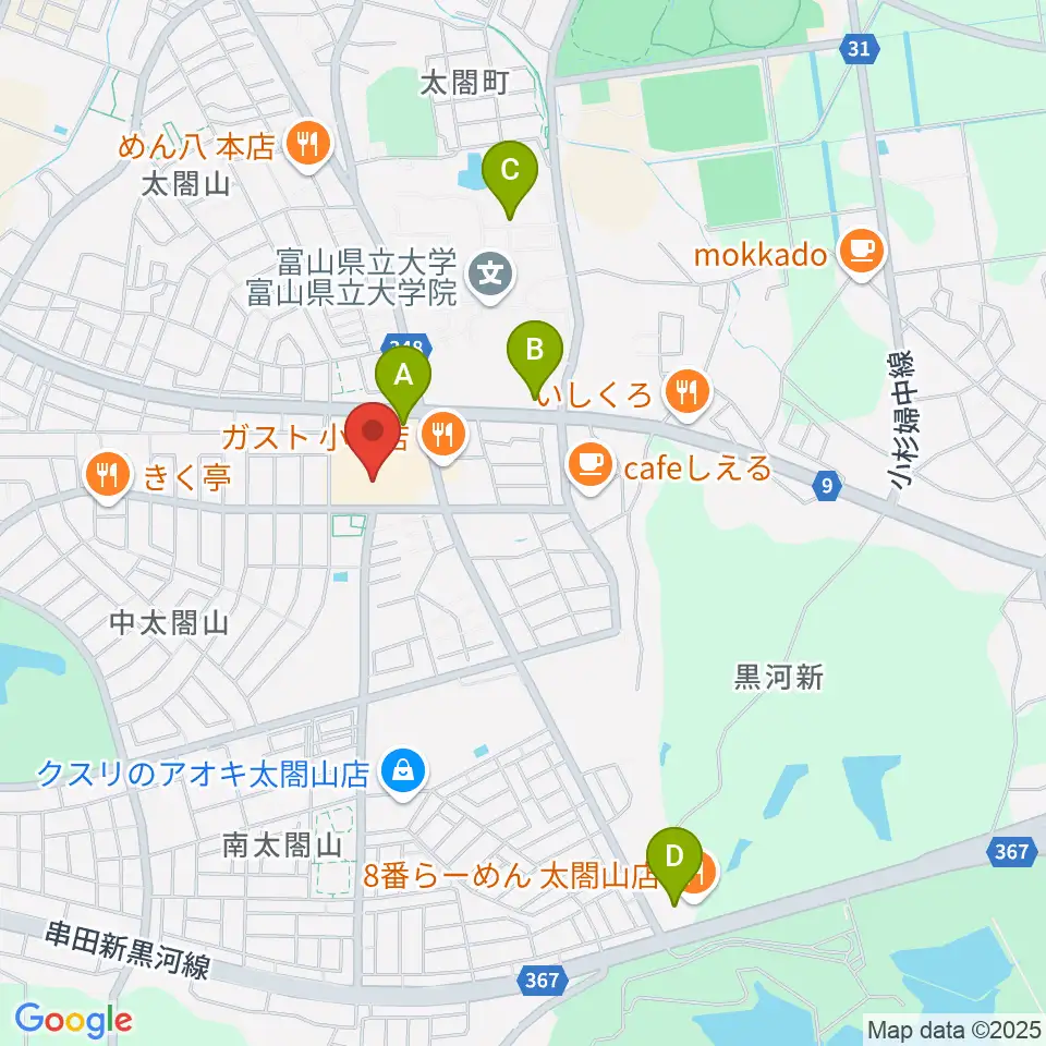 開進堂楽器 MPC太閤山周辺のコンビニエンスストア一覧地図