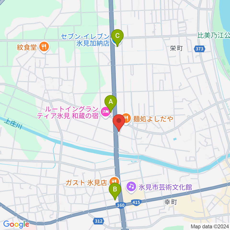 開進堂楽器 MPC氷見周辺のコンビニエンスストア一覧地図