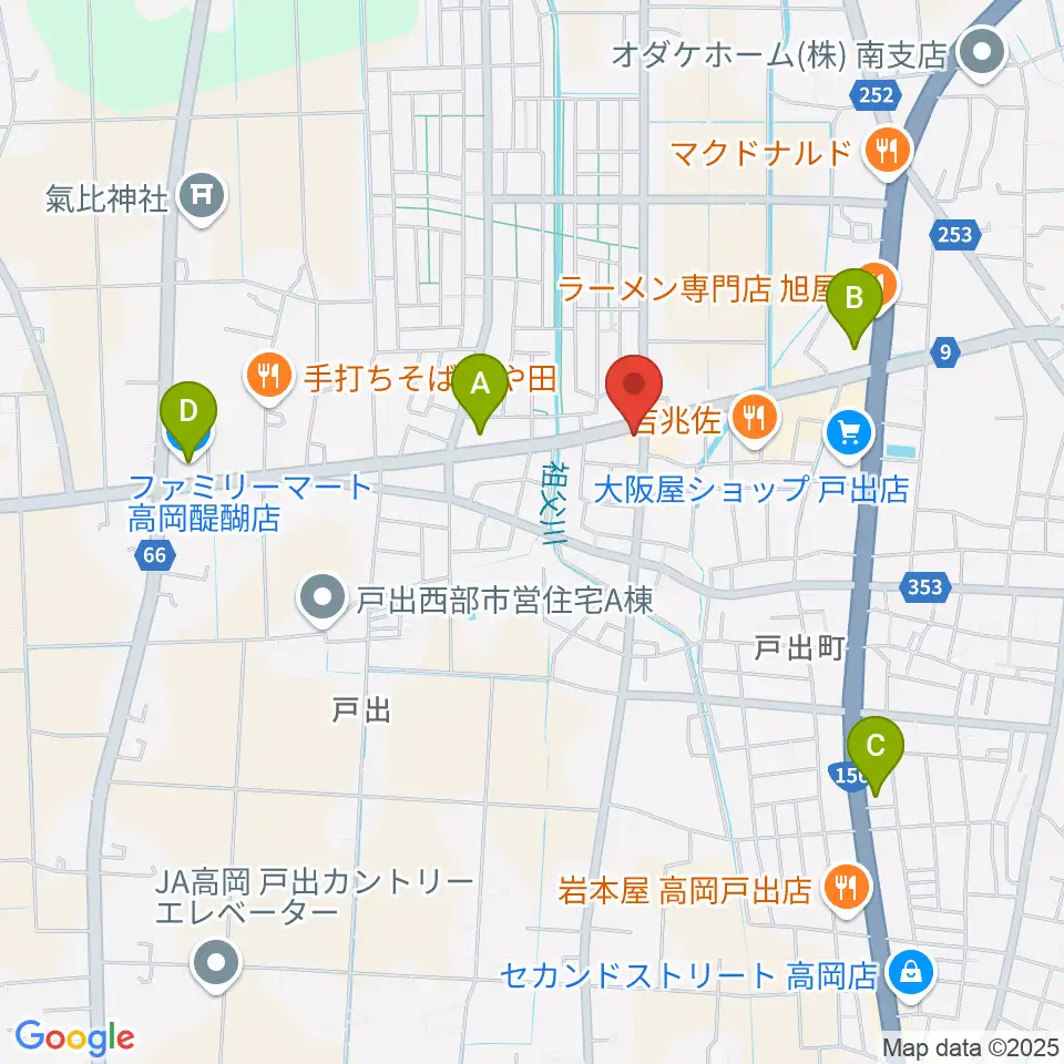 開進堂楽器 MPC戸出周辺のコンビニエンスストア一覧地図