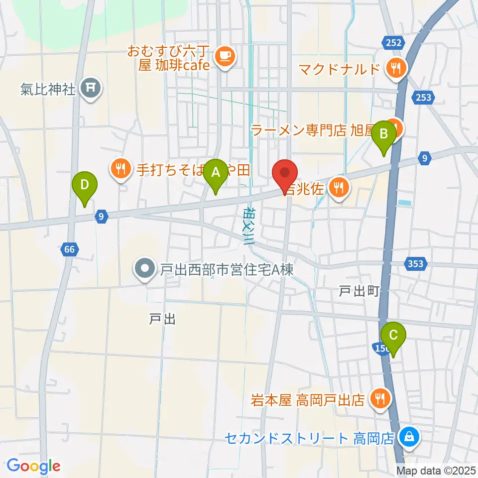 開進堂楽器 MPC戸出周辺のコンビニエンスストア一覧地図