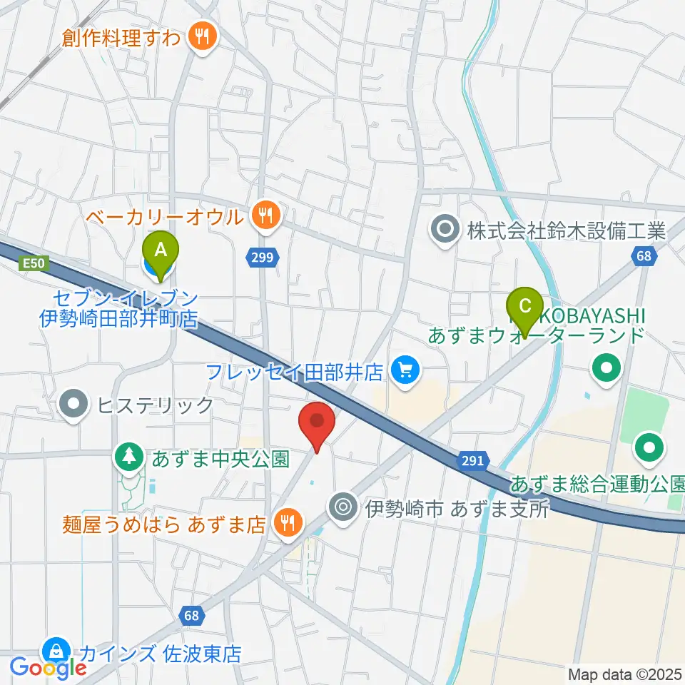 古澤ミュージックスクール周辺のコンビニエンスストア一覧地図