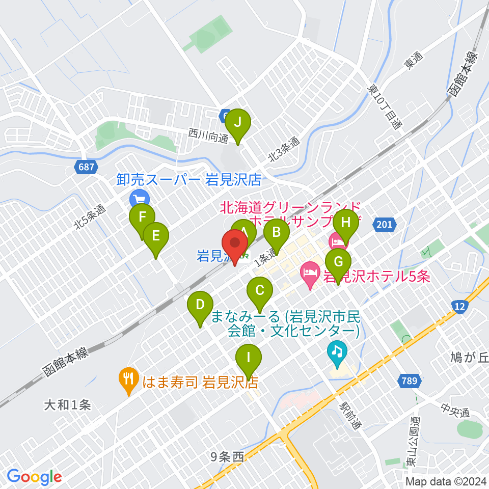 FMはまなす周辺のコンビニエンスストア一覧地図