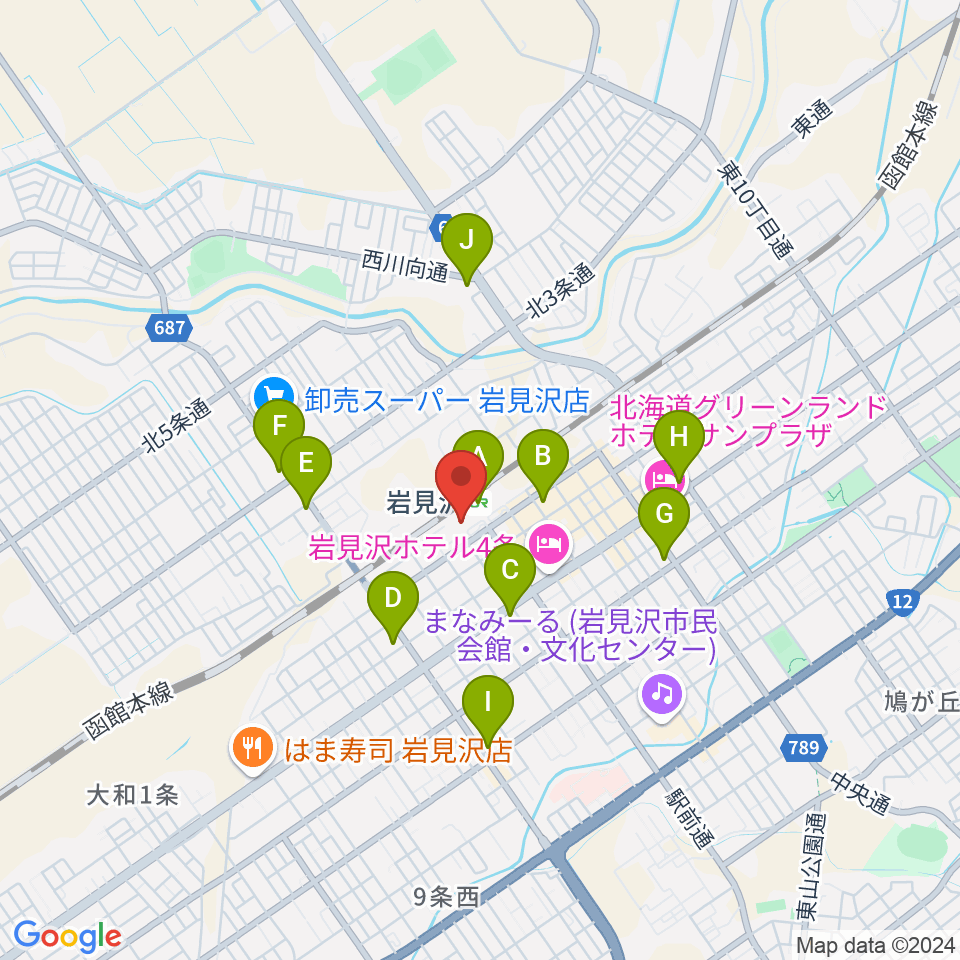 FMはまなす周辺のコンビニエンスストア一覧地図