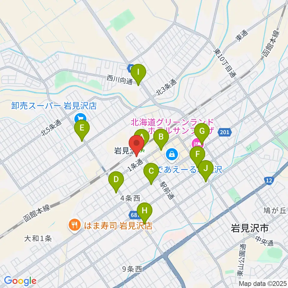 FMはまなす周辺のコンビニエンスストア一覧地図