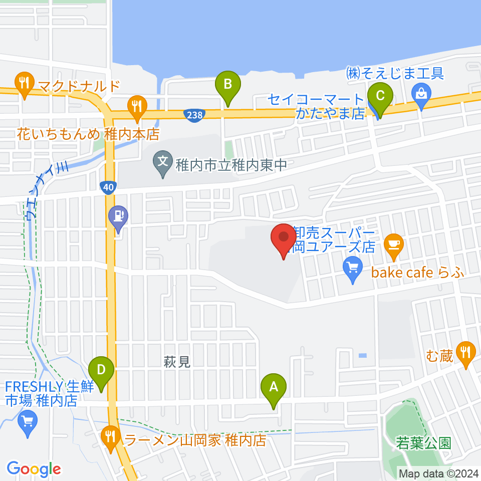 FMわっぴ～周辺のコンビニエンスストア一覧地図