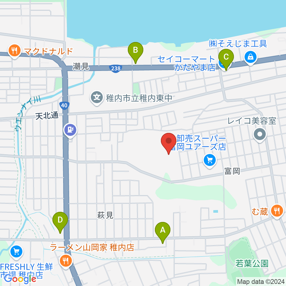 FMわっぴ～周辺のコンビニエンスストア一覧地図