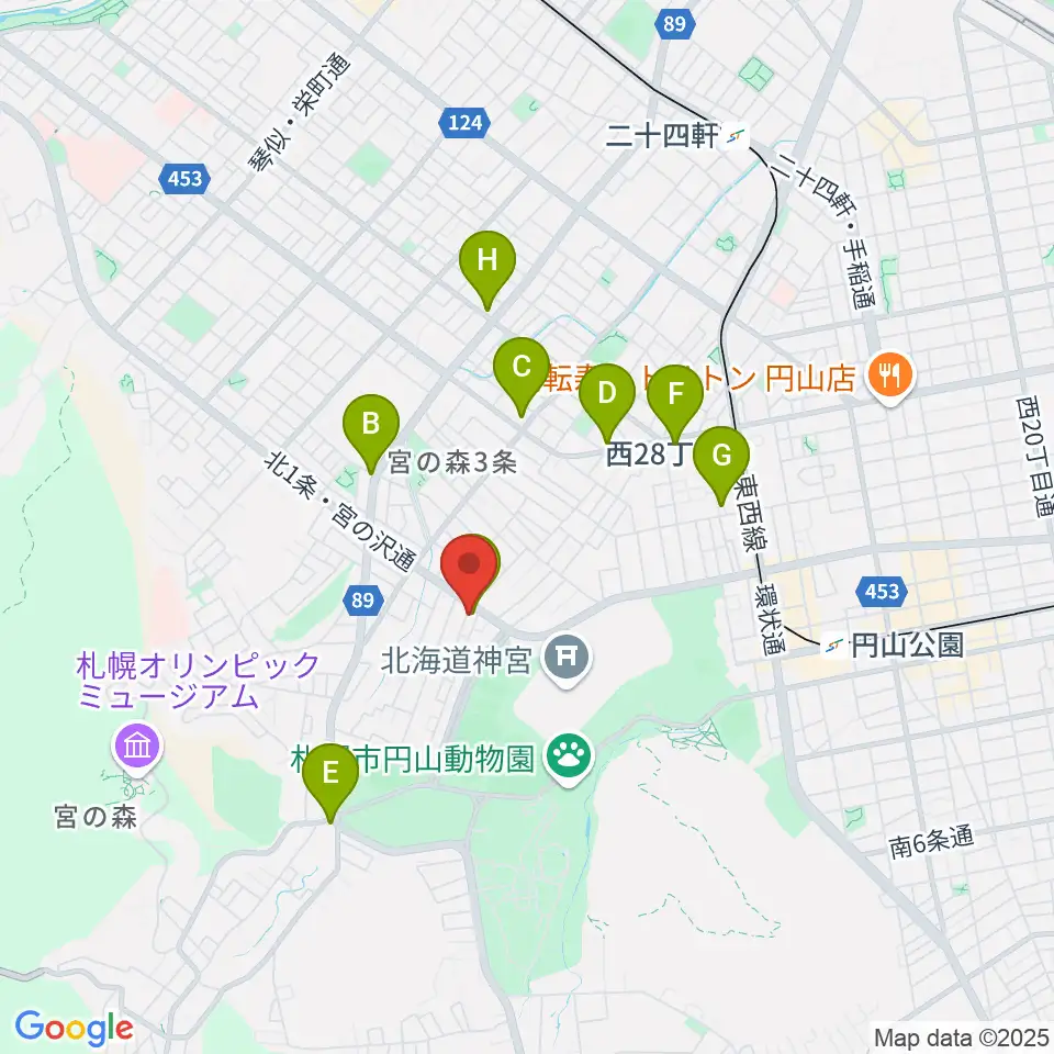 ラジオカロスサッポロ周辺のコンビニエンスストア一覧地図