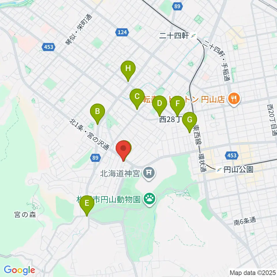 ラジオカロスサッポロ周辺のコンビニエンスストア一覧地図