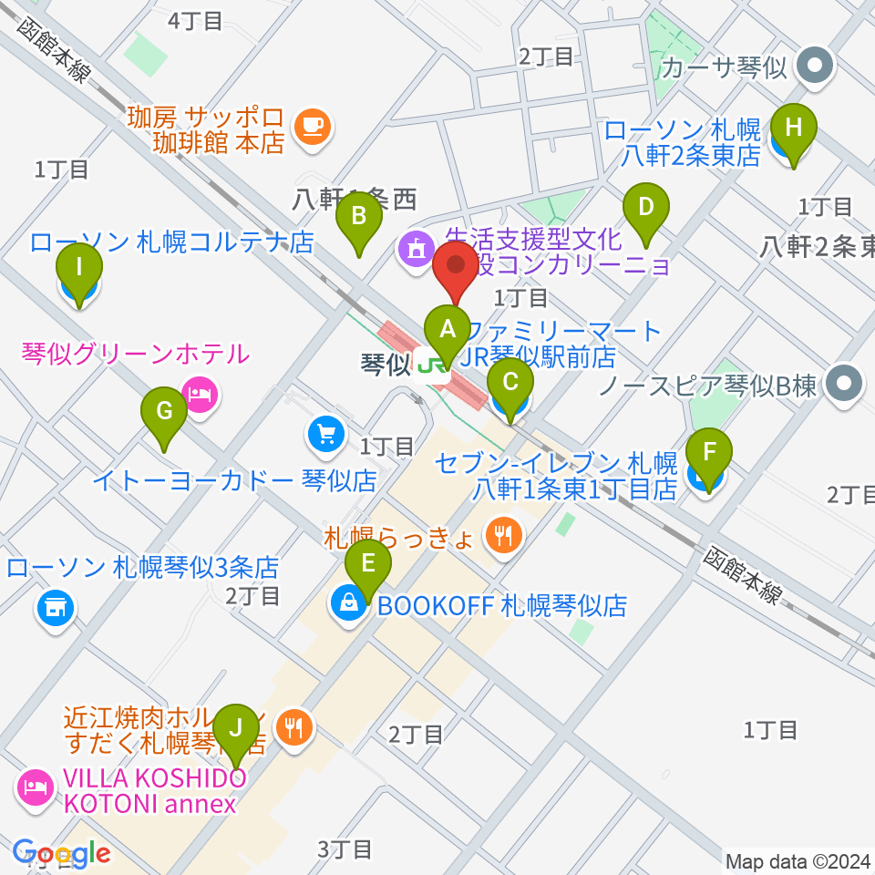 三角山放送局周辺のコンビニエンスストア一覧地図