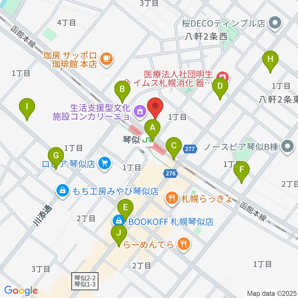 三角山放送局周辺のコンビニエンスストア一覧地図
