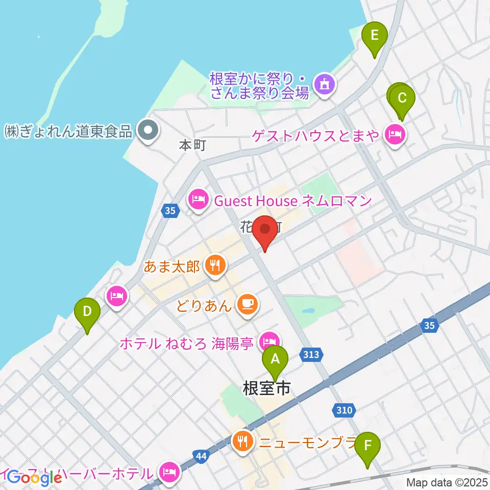 FMねむろ周辺のコンビニエンスストア一覧地図