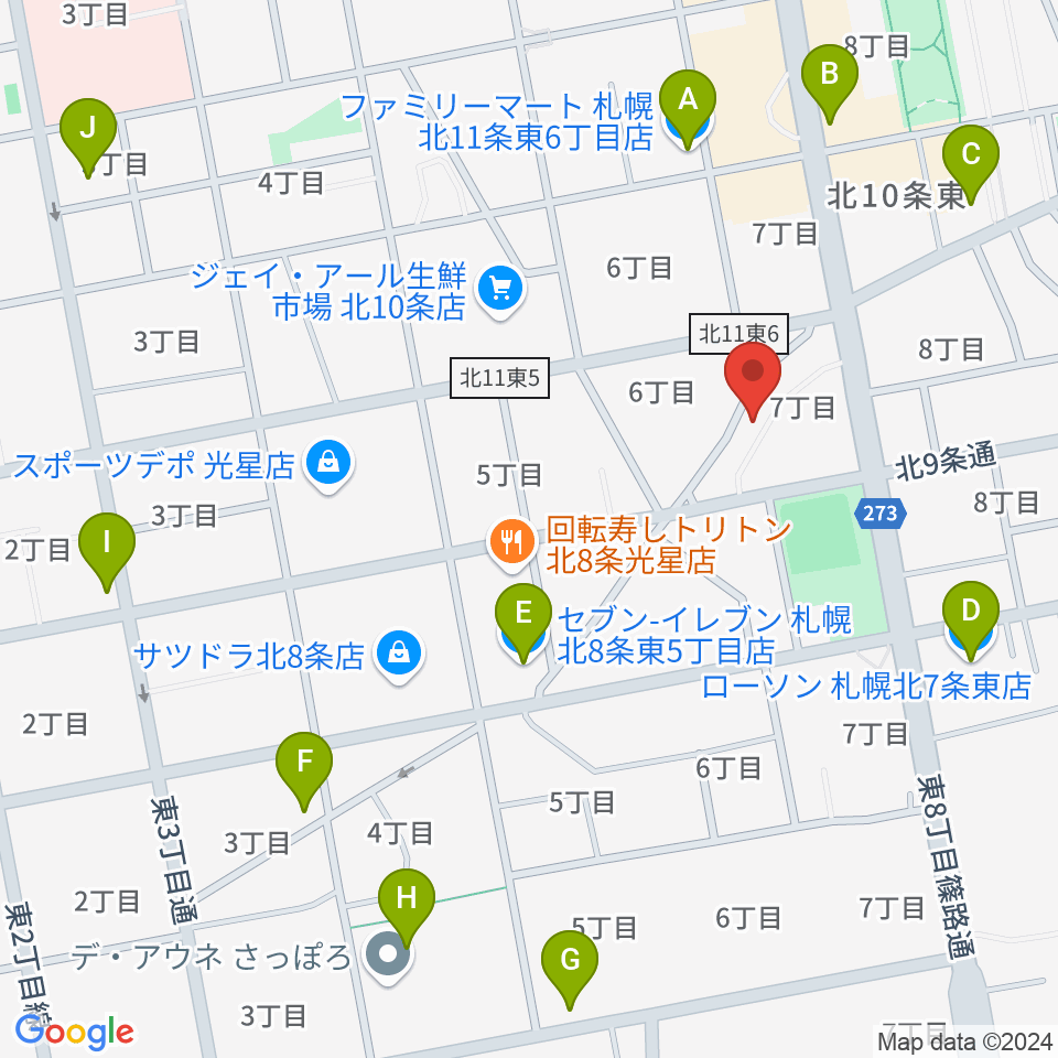さっぽろ村ラジオ周辺のコンビニエンスストア一覧地図
