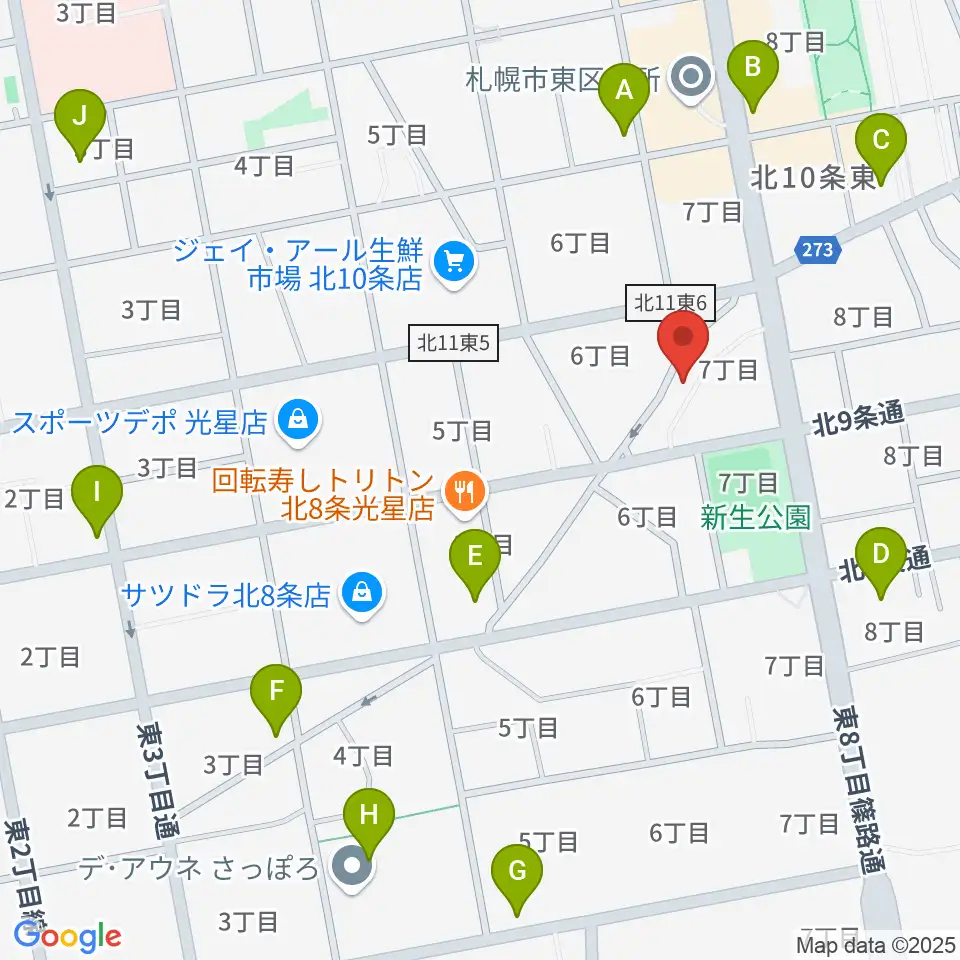 さっぽろ村ラジオ周辺のコンビニエンスストア一覧地図