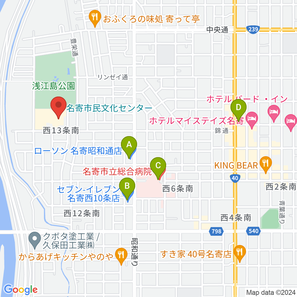 Airてっし周辺のコンビニエンスストア一覧地図