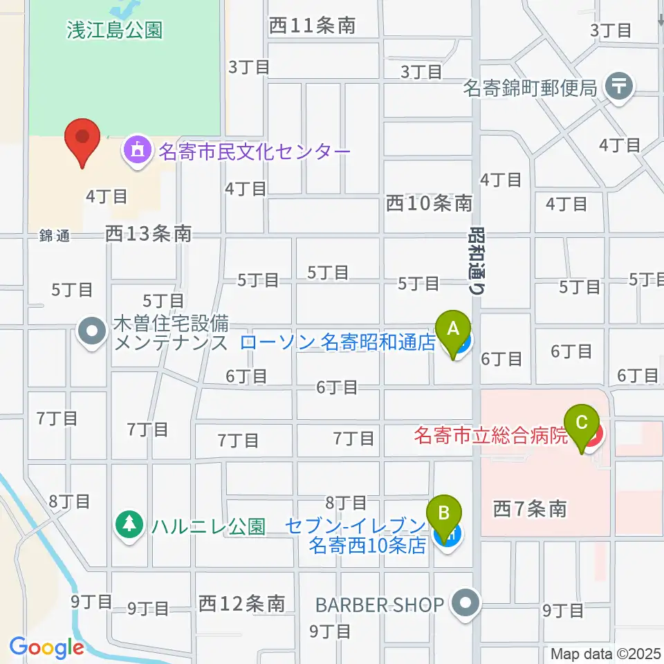 Airてっし周辺のコンビニエンスストア一覧地図