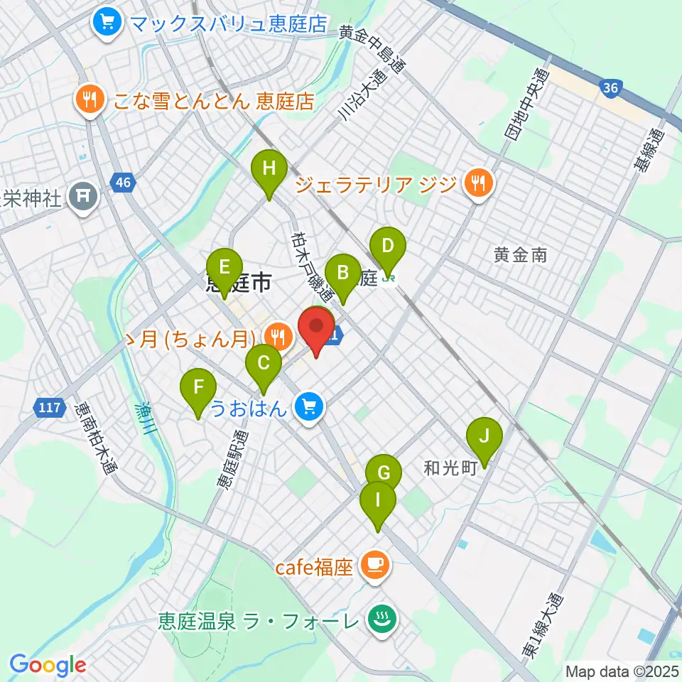 e-niwa（いーにわ）周辺のコンビニエンスストア一覧地図