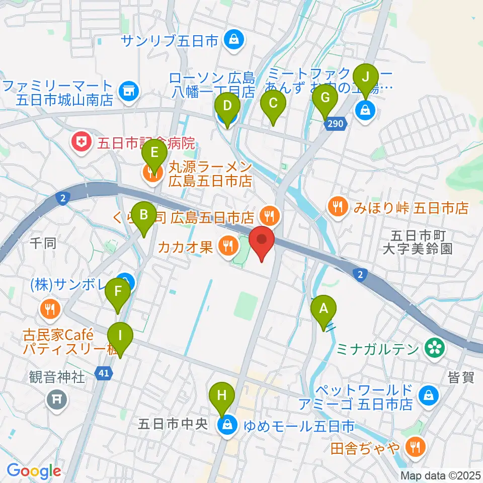 広島市佐伯区民文化センター周辺のコンビニエンスストア一覧地図