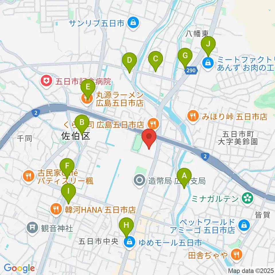 広島市佐伯区民文化センター周辺のコンビニエンスストア一覧地図