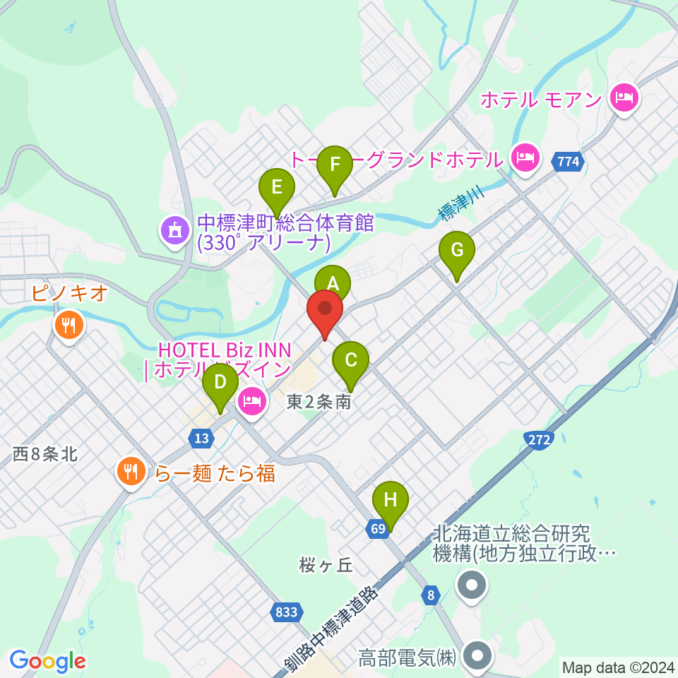 FMはな周辺のコンビニエンスストア一覧地図