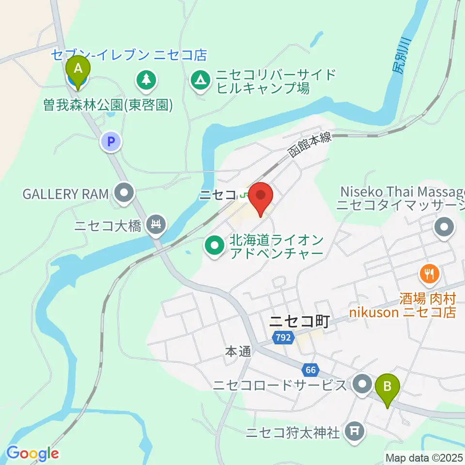 ラジオニセコ周辺のコンビニエンスストア一覧地図