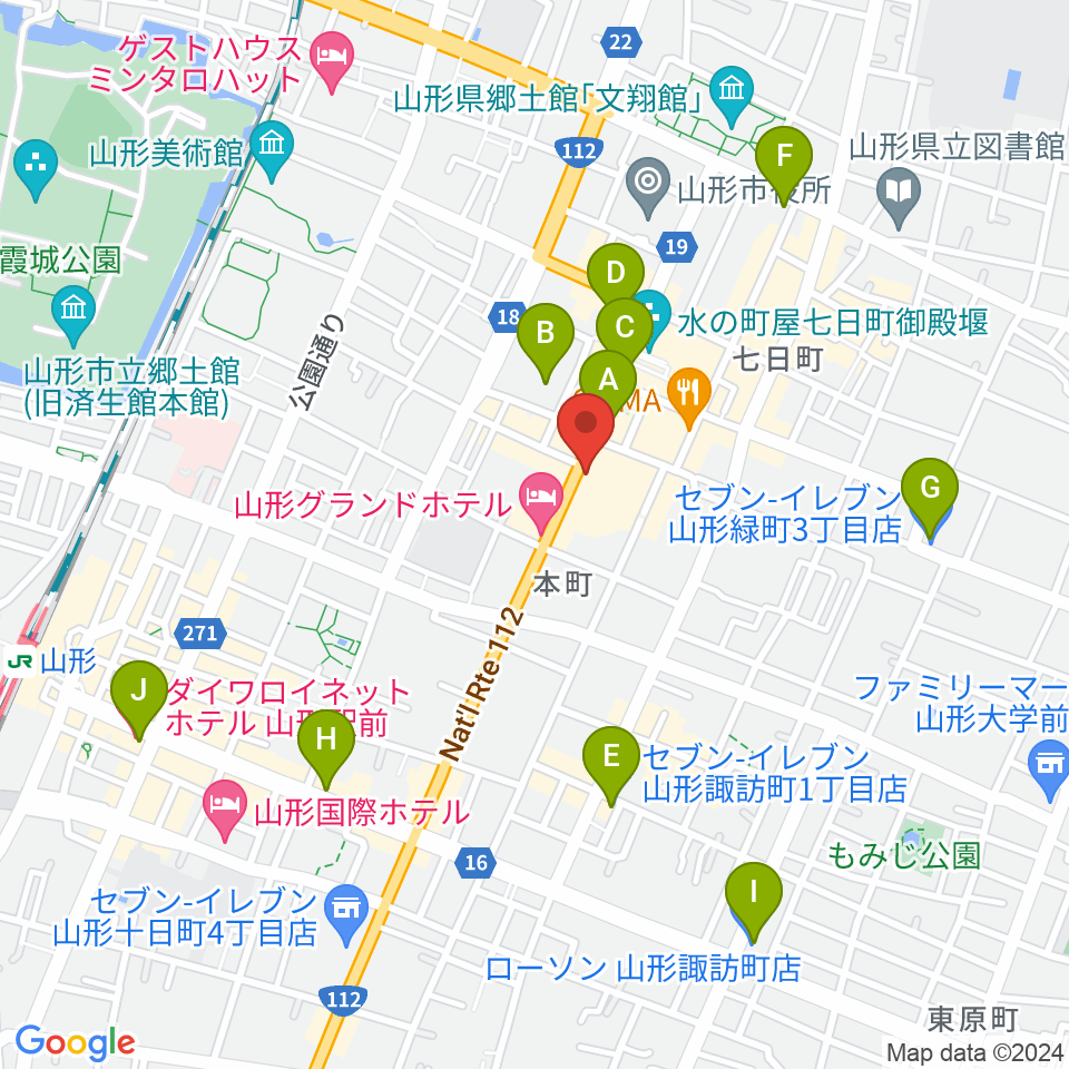 ラジオモンスター周辺のコンビニエンスストア一覧地図