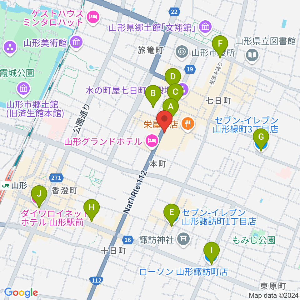 ラジオモンスター周辺のコンビニエンスストア一覧地図