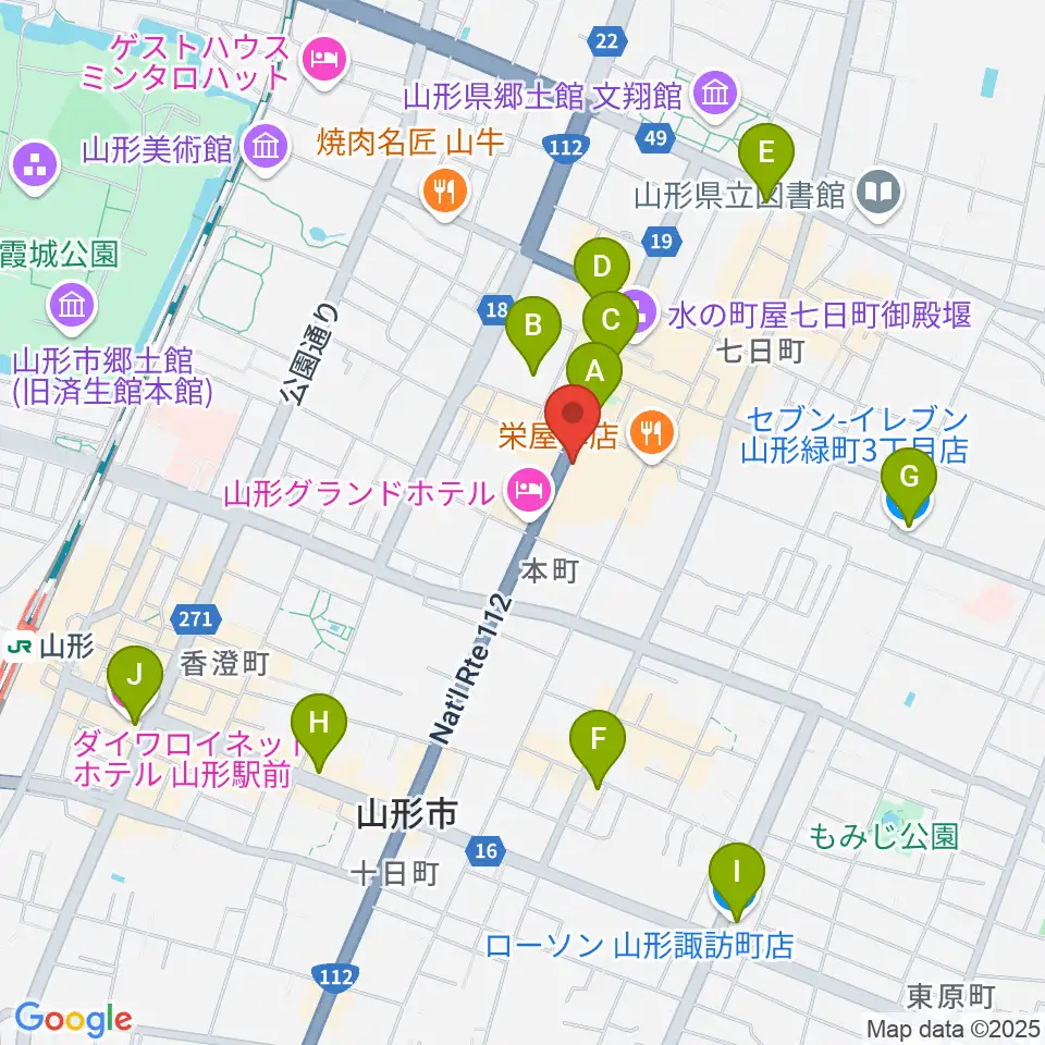 ラジオモンスター周辺のコンビニエンスストア一覧地図