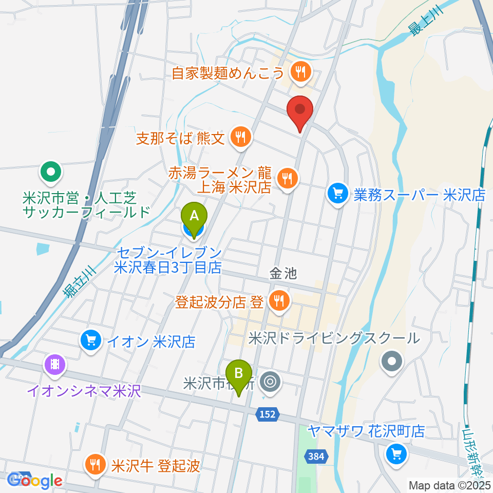 エフエムNCVおきたまGO！周辺のコンビニエンスストア一覧地図