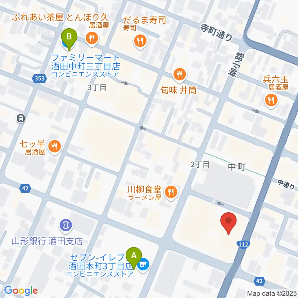 酒田FMハーバーRADIO周辺のコンビニエンスストア一覧地図