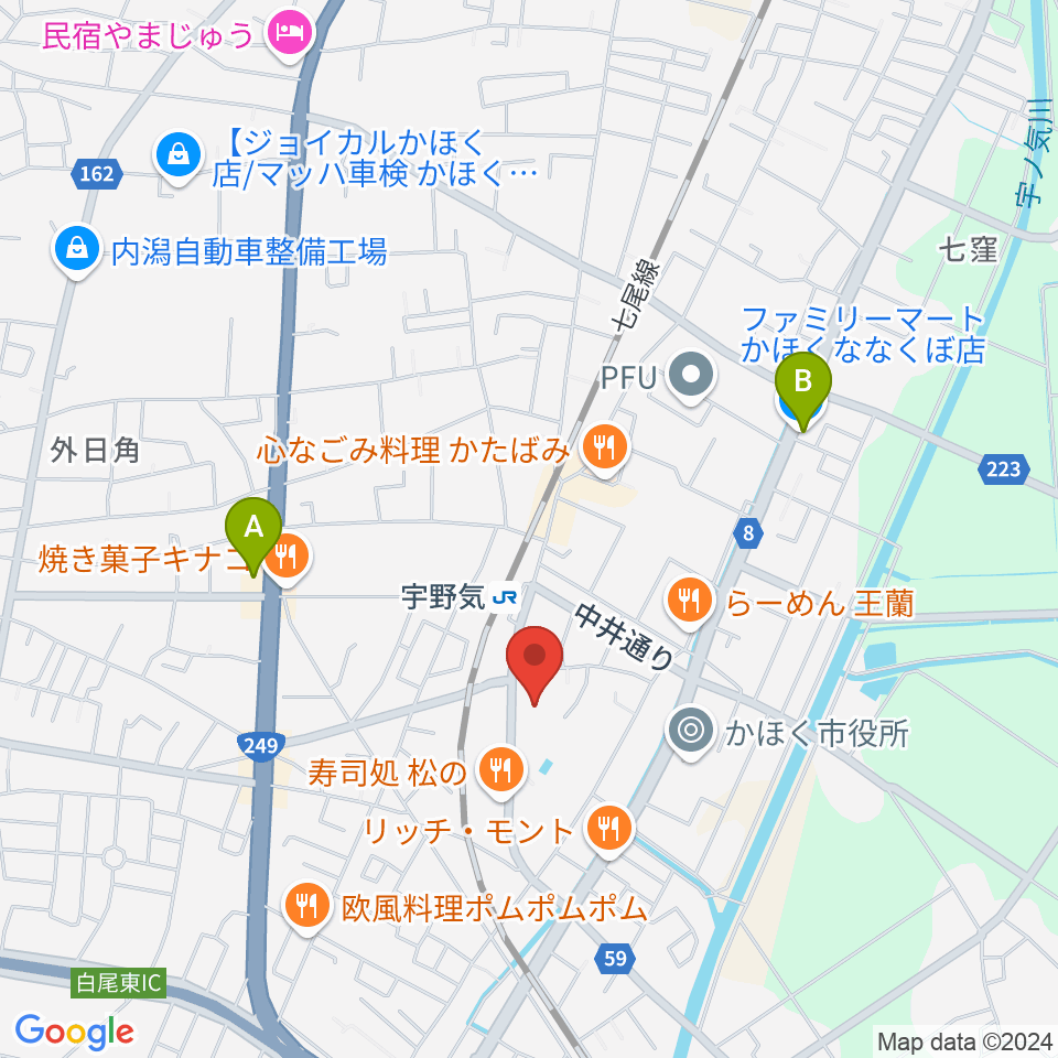 開進堂楽器 MPC宇ノ気周辺のコンビニエンスストア一覧地図