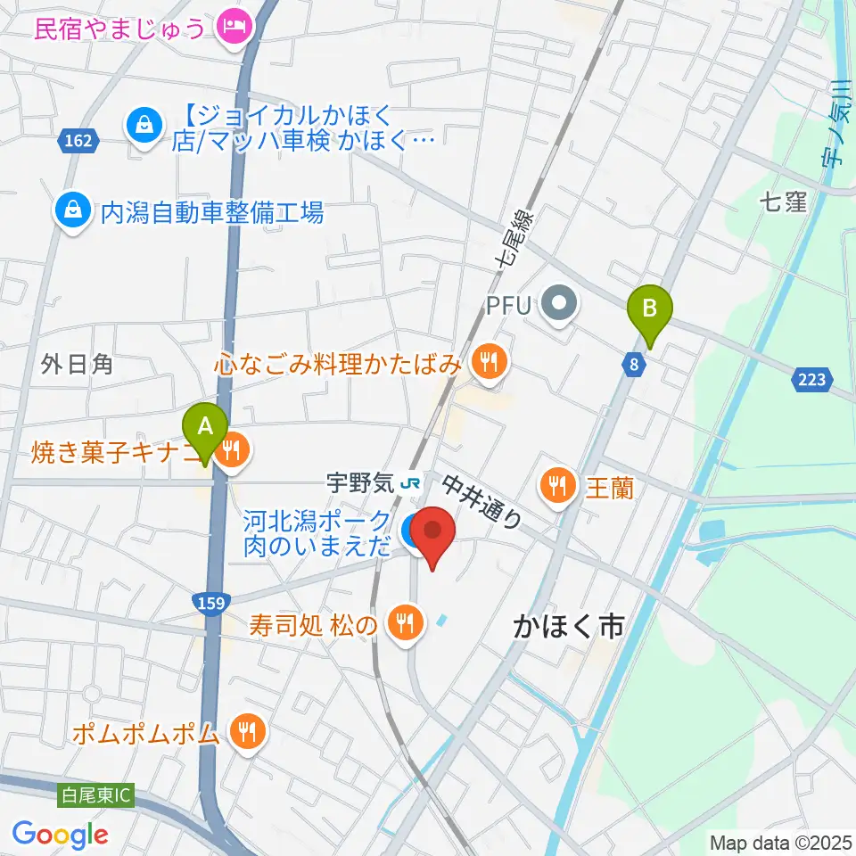 開進堂楽器 MPC宇ノ気周辺のコンビニエンスストア一覧地図