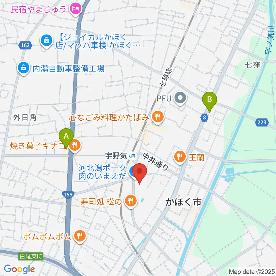 開進堂楽器 MPC宇ノ気周辺のコンビニエンスストア一覧地図