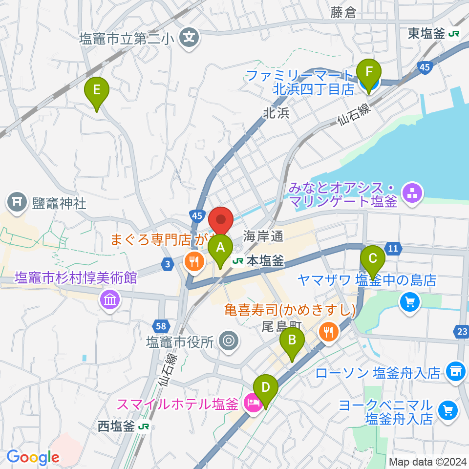 ベイウェーブ周辺のコンビニエンスストア一覧地図