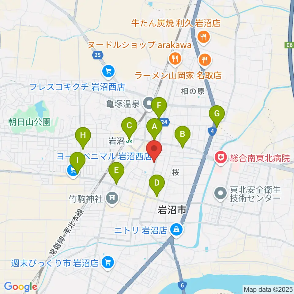 エフエムいわぬま周辺のコンビニエンスストア一覧地図