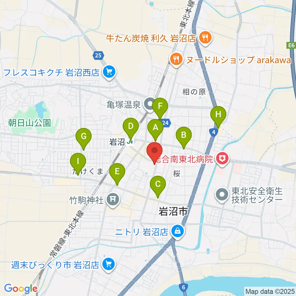 エフエムいわぬま周辺のコンビニエンスストア一覧地図