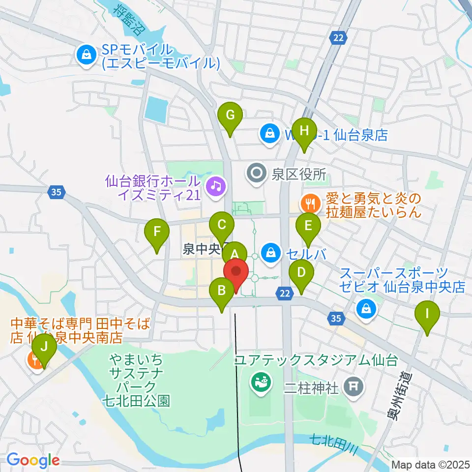 fmいずみ周辺のコンビニエンスストア一覧地図