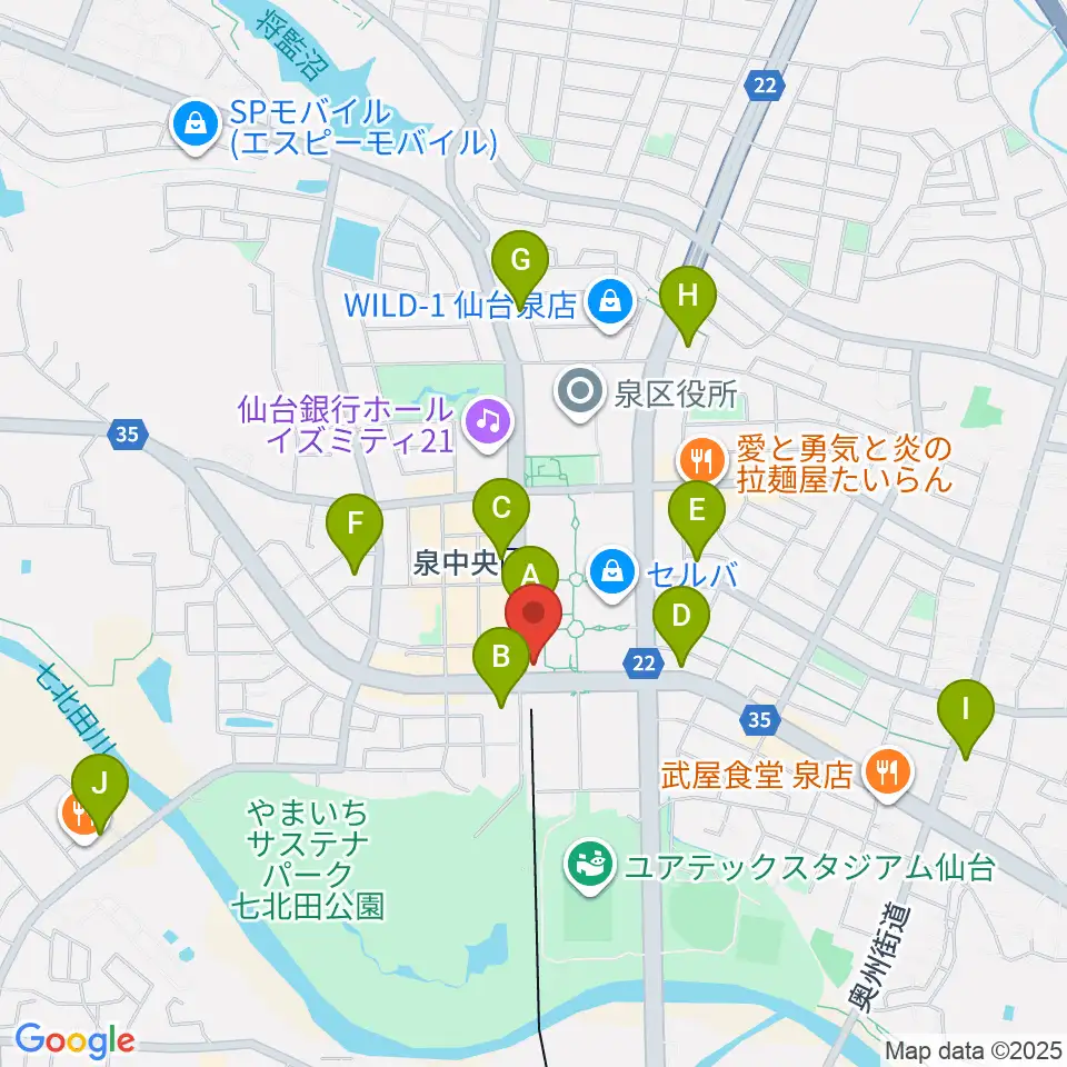 fmいずみ周辺のコンビニエンスストア一覧地図