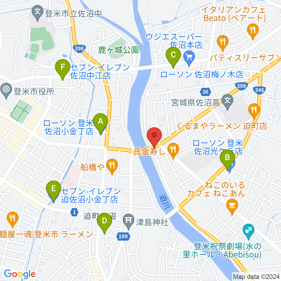 はっとエフエム周辺のコンビニエンスストア一覧地図