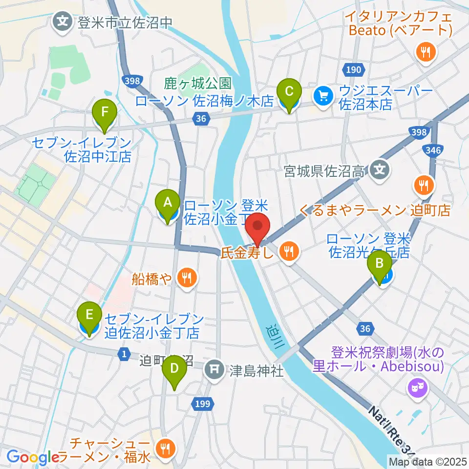 はっとエフエム周辺のコンビニエンスストア一覧地図