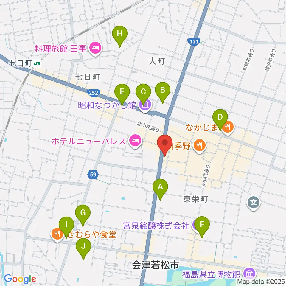 エフエム会津周辺のコンビニエンスストア一覧地図