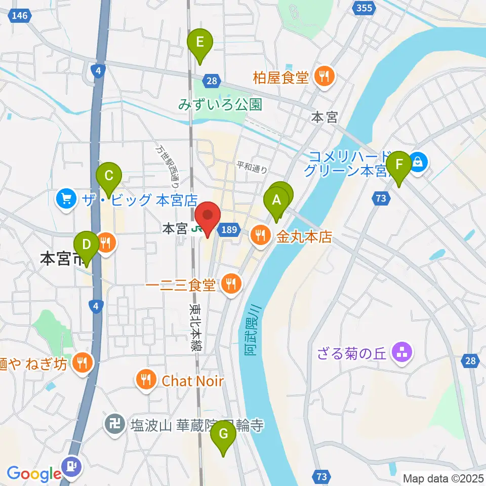 FMモットコム周辺のコンビニエンスストア一覧地図