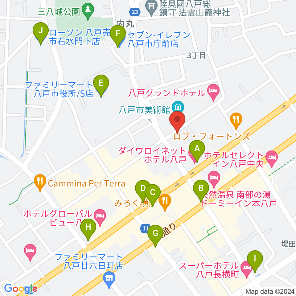 ビーエフエム周辺のコンビニエンスストア一覧地図