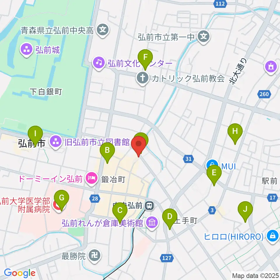 FMアップルウェーブ周辺のコンビニエンスストア一覧地図