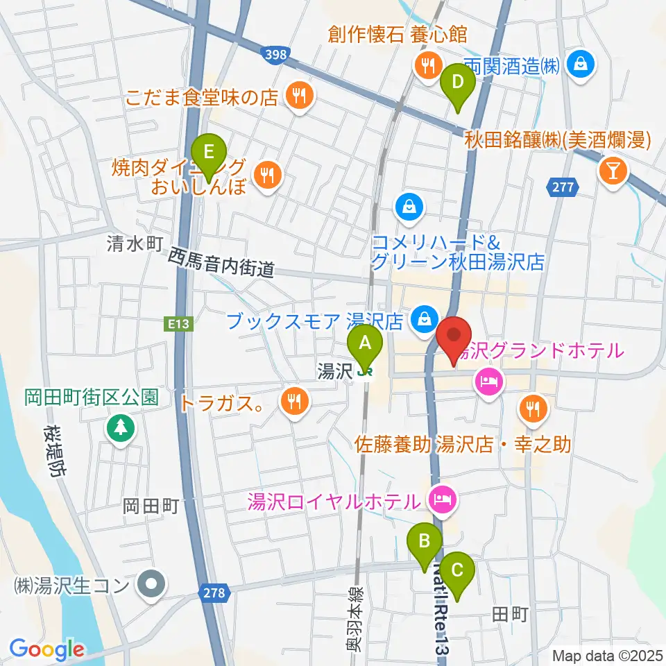 FMゆーとぴあ周辺のコンビニエンスストア一覧地図