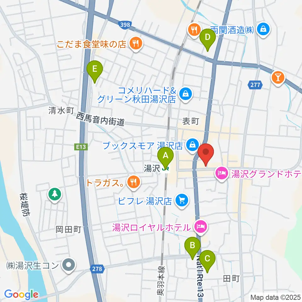 FMゆーとぴあ周辺のコンビニエンスストア一覧地図